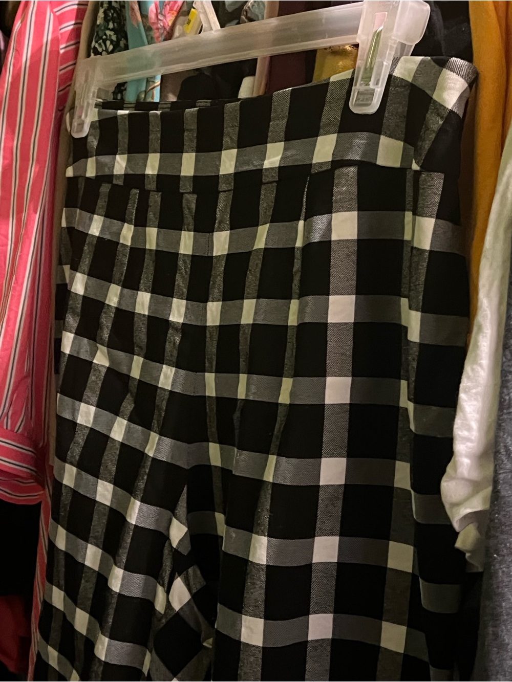 Cato Black and White Gingham ankle pants